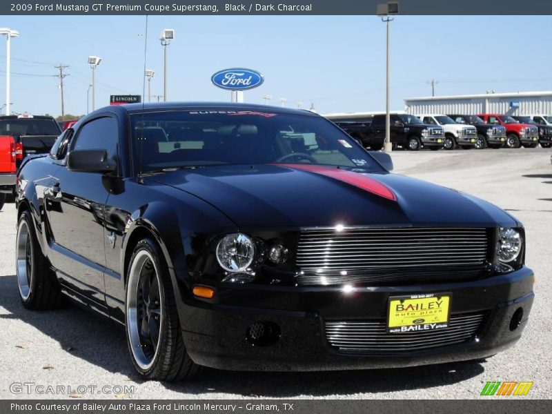 Black / Dark Charcoal 2009 Ford Mustang GT Premium Coupe Superstang