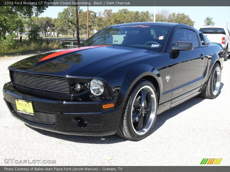 Black / Dark Charcoal 2009 Ford Mustang GT Premium Coupe Superstang