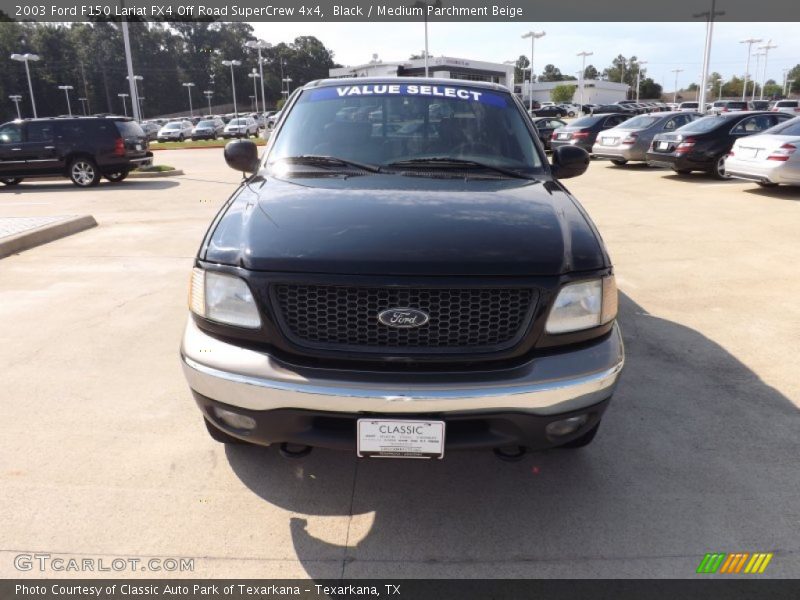 Black / Medium Parchment Beige 2003 Ford F150 Lariat FX4 Off Road SuperCrew 4x4
