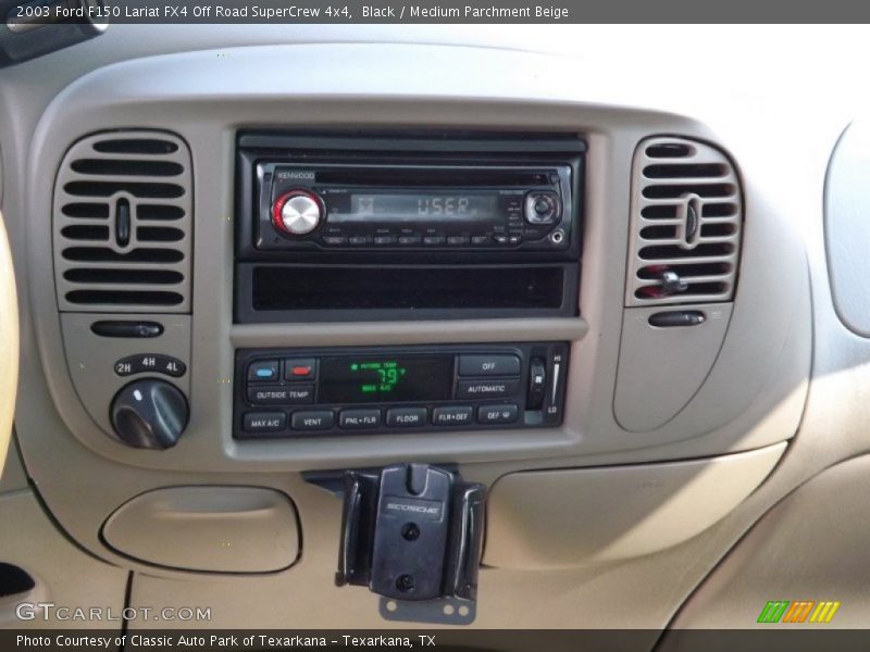 Black / Medium Parchment Beige 2003 Ford F150 Lariat FX4 Off Road SuperCrew 4x4