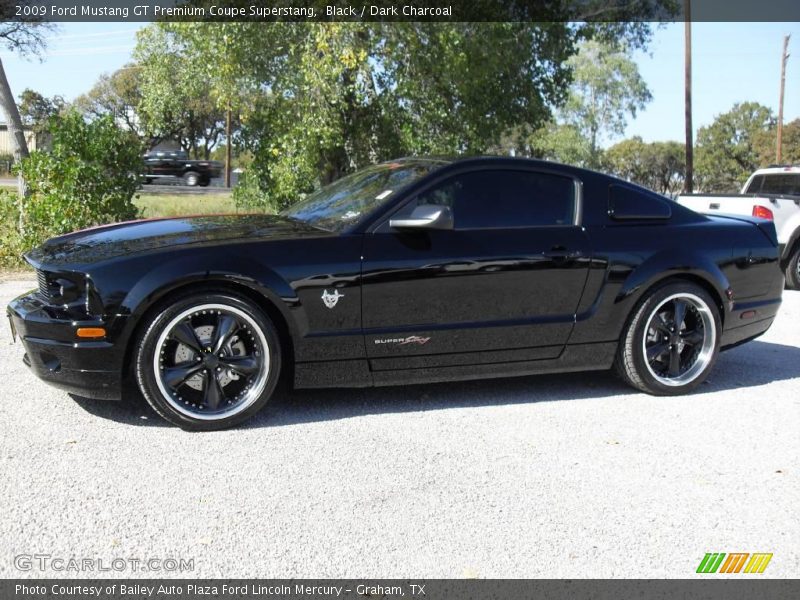 Black / Dark Charcoal 2009 Ford Mustang GT Premium Coupe Superstang