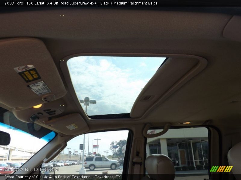 Black / Medium Parchment Beige 2003 Ford F150 Lariat FX4 Off Road SuperCrew 4x4