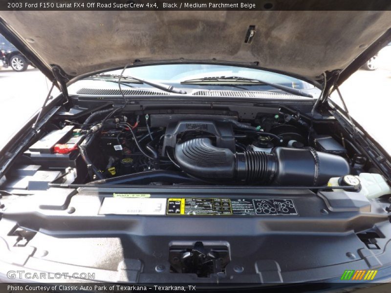 Black / Medium Parchment Beige 2003 Ford F150 Lariat FX4 Off Road SuperCrew 4x4