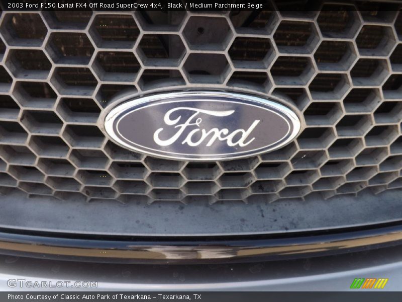 Black / Medium Parchment Beige 2003 Ford F150 Lariat FX4 Off Road SuperCrew 4x4