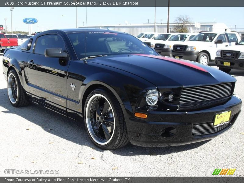 Black / Dark Charcoal 2009 Ford Mustang GT Premium Coupe Superstang