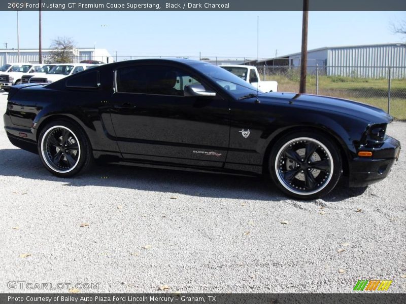 Black / Dark Charcoal 2009 Ford Mustang GT Premium Coupe Superstang