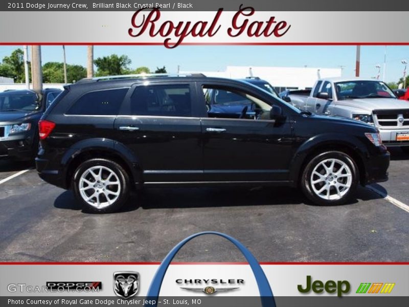 Brilliant Black Crystal Pearl / Black 2011 Dodge Journey Crew