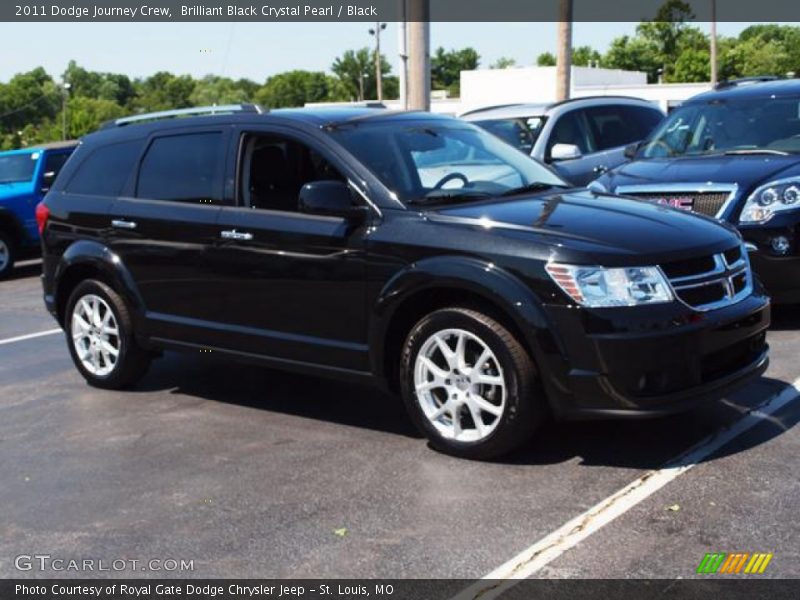 Brilliant Black Crystal Pearl / Black 2011 Dodge Journey Crew