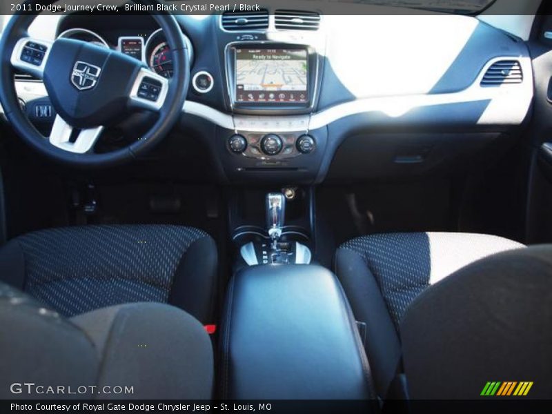 Brilliant Black Crystal Pearl / Black 2011 Dodge Journey Crew