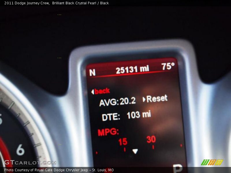 Brilliant Black Crystal Pearl / Black 2011 Dodge Journey Crew