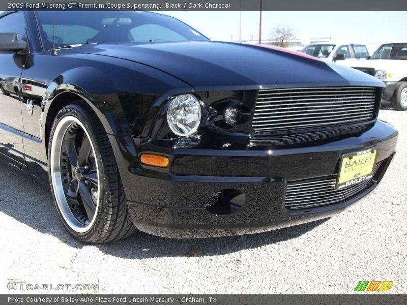 Black / Dark Charcoal 2009 Ford Mustang GT Premium Coupe Superstang
