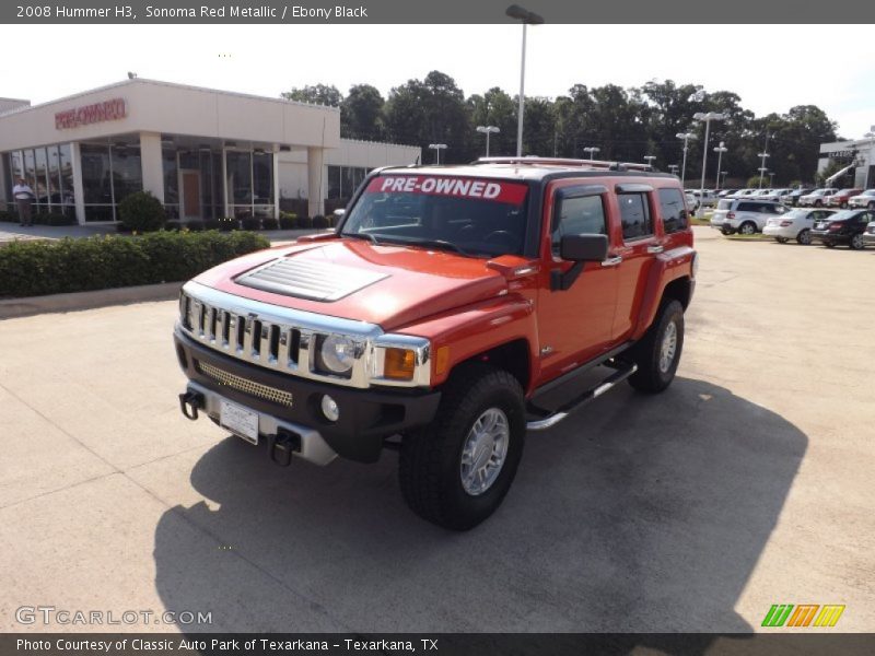Sonoma Red Metallic / Ebony Black 2008 Hummer H3
