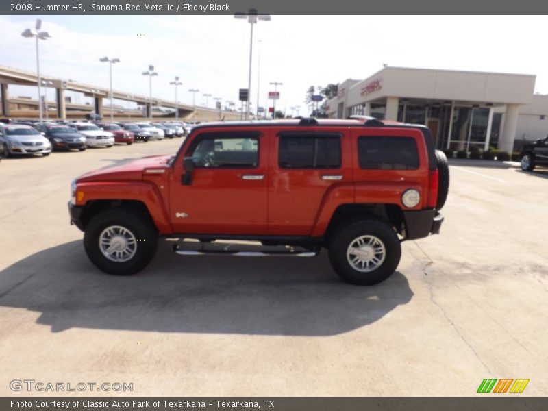 Sonoma Red Metallic / Ebony Black 2008 Hummer H3