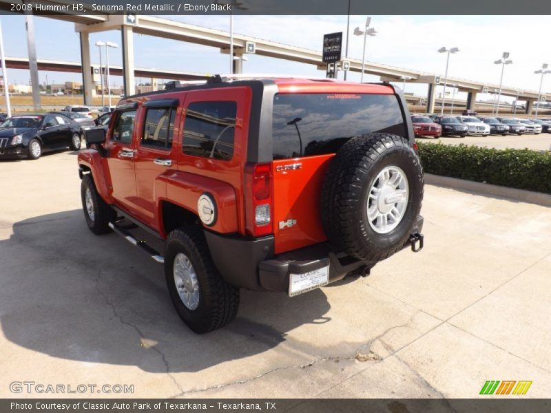 Sonoma Red Metallic / Ebony Black 2008 Hummer H3