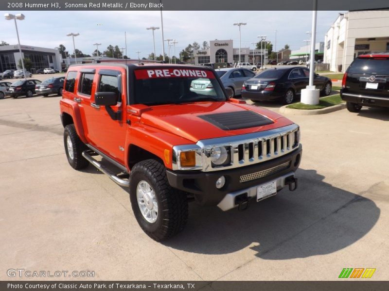 Sonoma Red Metallic / Ebony Black 2008 Hummer H3