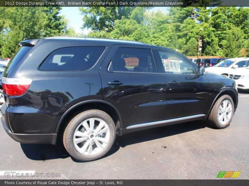 Brilliant Black Crystal Pearl / Dark Graystone/Medium Graystone 2012 Dodge Durango Crew AWD