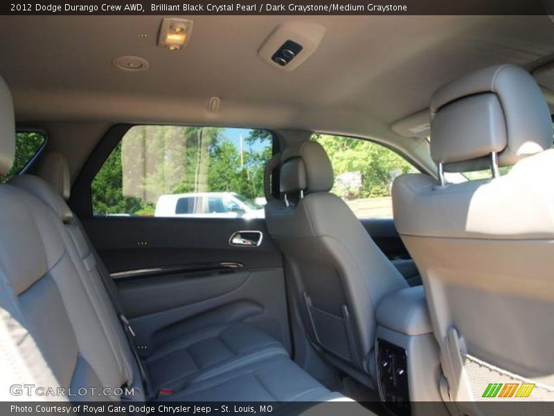 Brilliant Black Crystal Pearl / Dark Graystone/Medium Graystone 2012 Dodge Durango Crew AWD