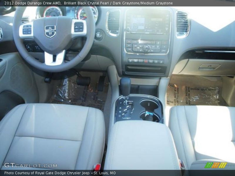 Brilliant Black Crystal Pearl / Dark Graystone/Medium Graystone 2012 Dodge Durango Crew AWD