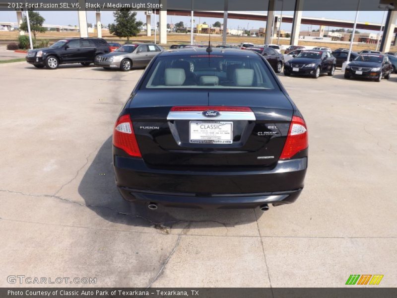 Black / Medium Light Stone 2012 Ford Fusion SEL V6