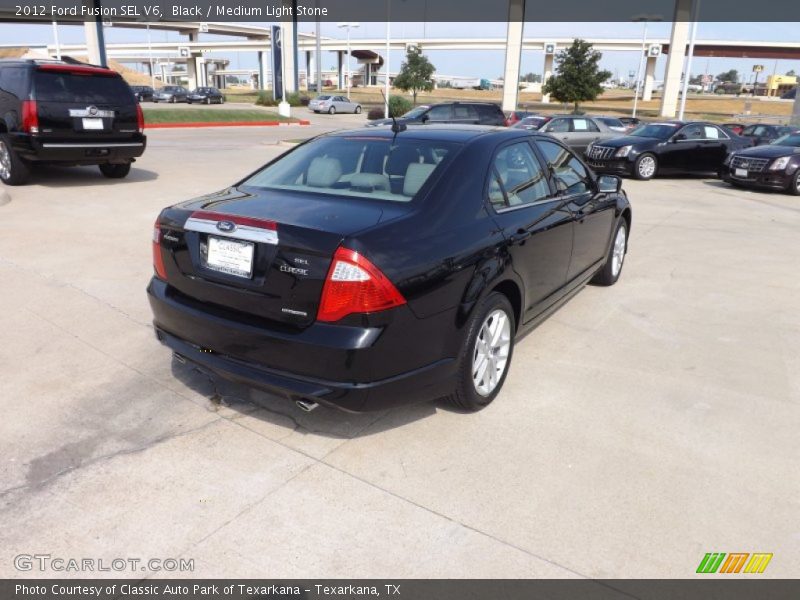 Black / Medium Light Stone 2012 Ford Fusion SEL V6