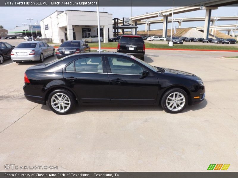 Black / Medium Light Stone 2012 Ford Fusion SEL V6