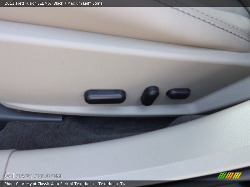 Black / Medium Light Stone 2012 Ford Fusion SEL V6
