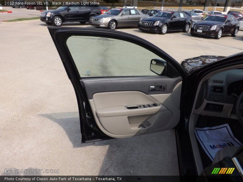 Black / Medium Light Stone 2012 Ford Fusion SEL V6