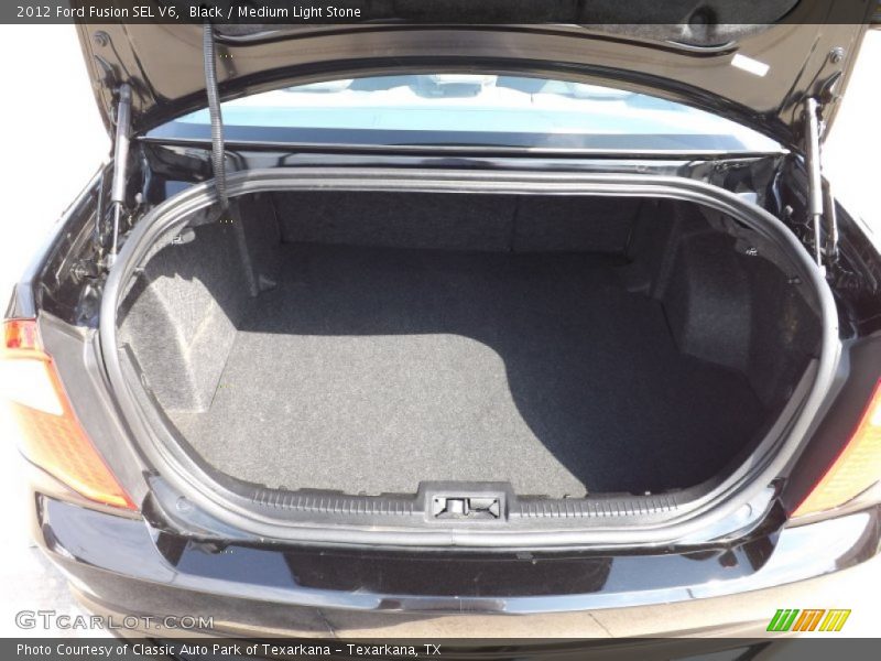 Black / Medium Light Stone 2012 Ford Fusion SEL V6