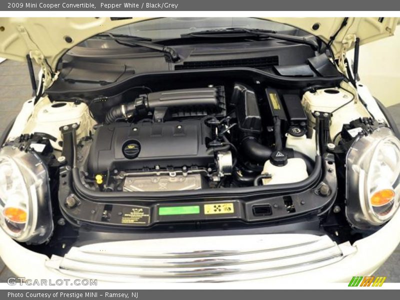 Pepper White / Black/Grey 2009 Mini Cooper Convertible
