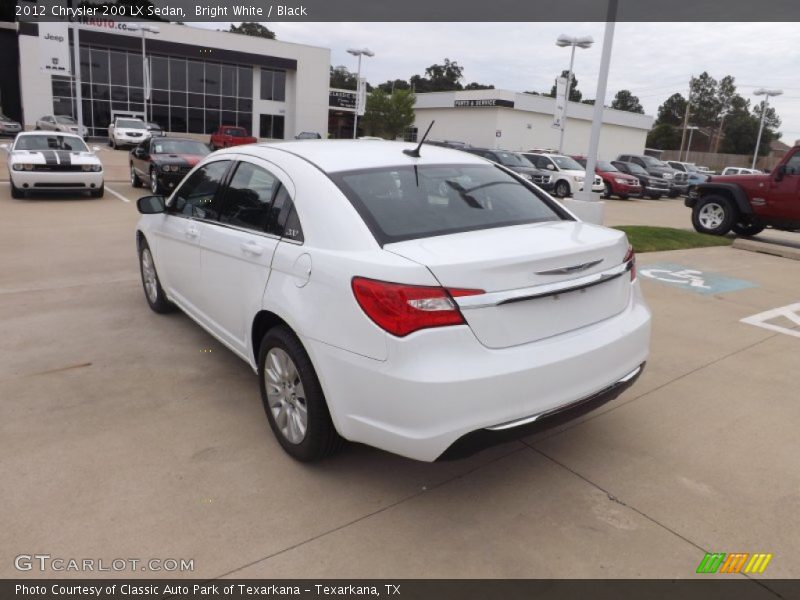 Bright White / Black 2012 Chrysler 200 LX Sedan