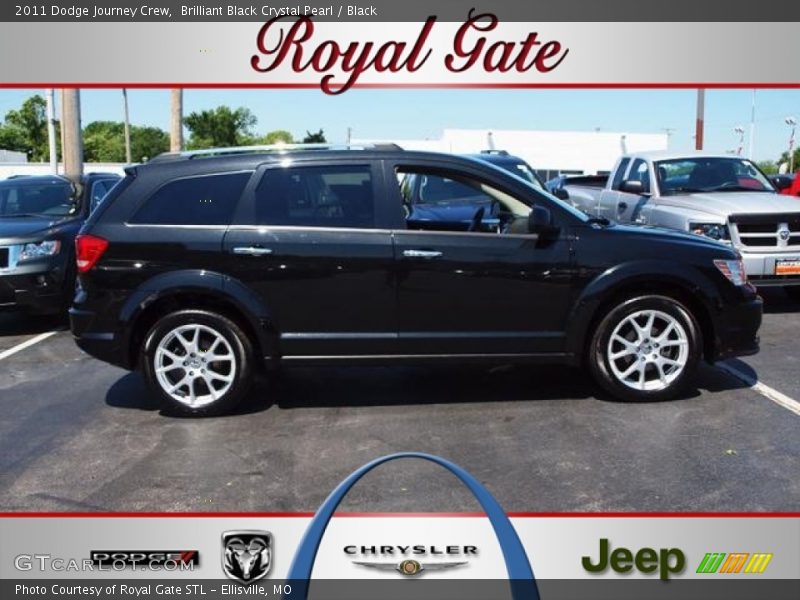 Brilliant Black Crystal Pearl / Black 2011 Dodge Journey Crew
