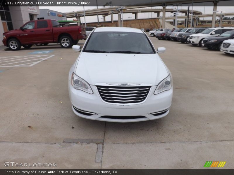 Bright White / Black 2012 Chrysler 200 LX Sedan