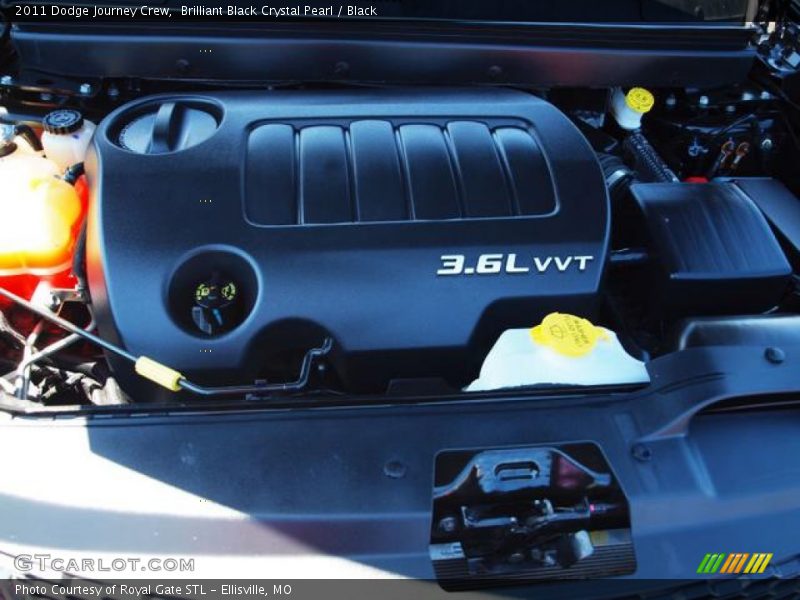 Brilliant Black Crystal Pearl / Black 2011 Dodge Journey Crew