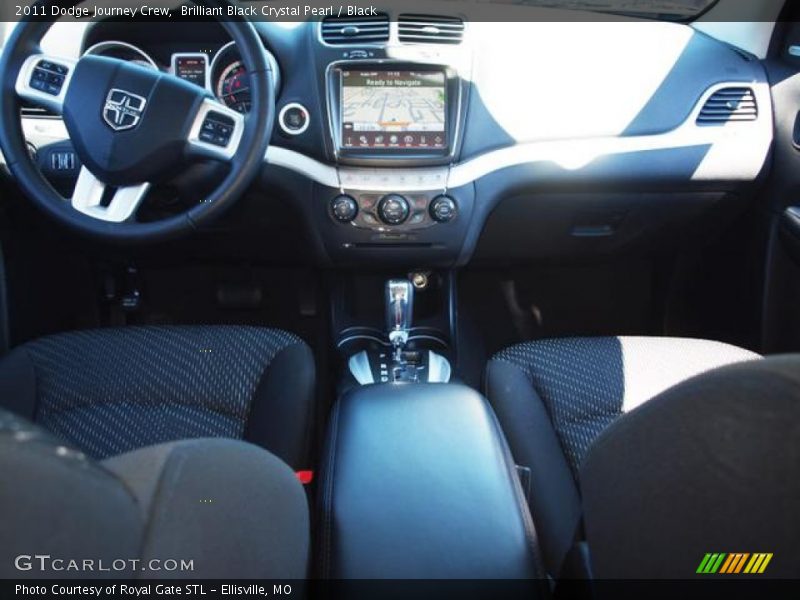 Brilliant Black Crystal Pearl / Black 2011 Dodge Journey Crew