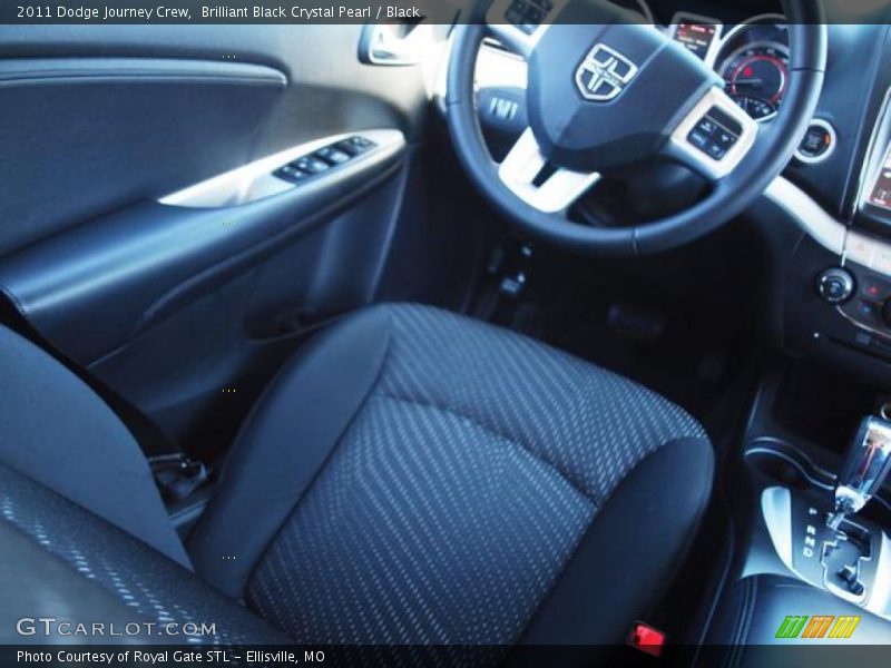 Brilliant Black Crystal Pearl / Black 2011 Dodge Journey Crew
