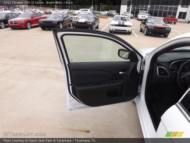 Bright White / Black 2012 Chrysler 200 LX Sedan