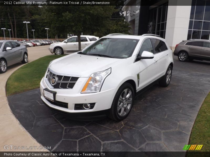 Platinum Ice Tricoat / Shale/Brownstone 2012 Cadillac SRX Premium