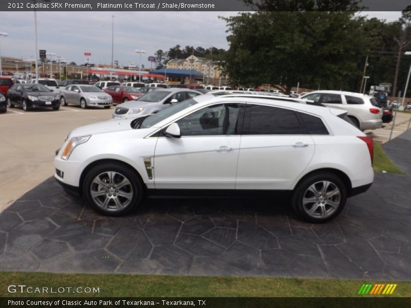 Platinum Ice Tricoat / Shale/Brownstone 2012 Cadillac SRX Premium