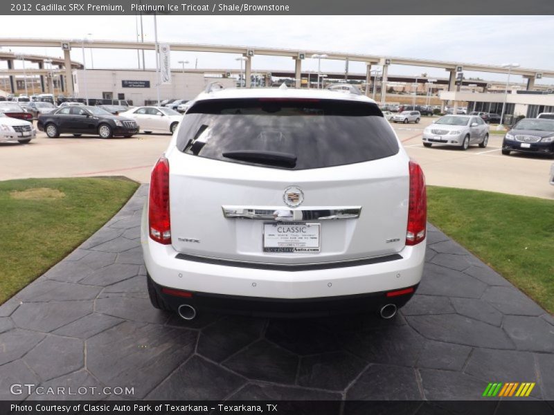 Platinum Ice Tricoat / Shale/Brownstone 2012 Cadillac SRX Premium