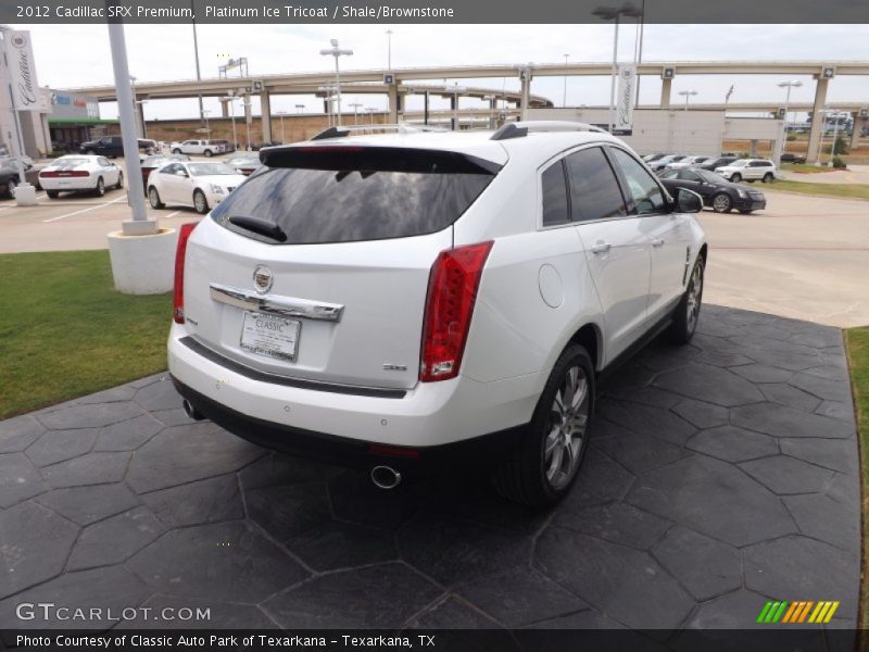 Platinum Ice Tricoat / Shale/Brownstone 2012 Cadillac SRX Premium