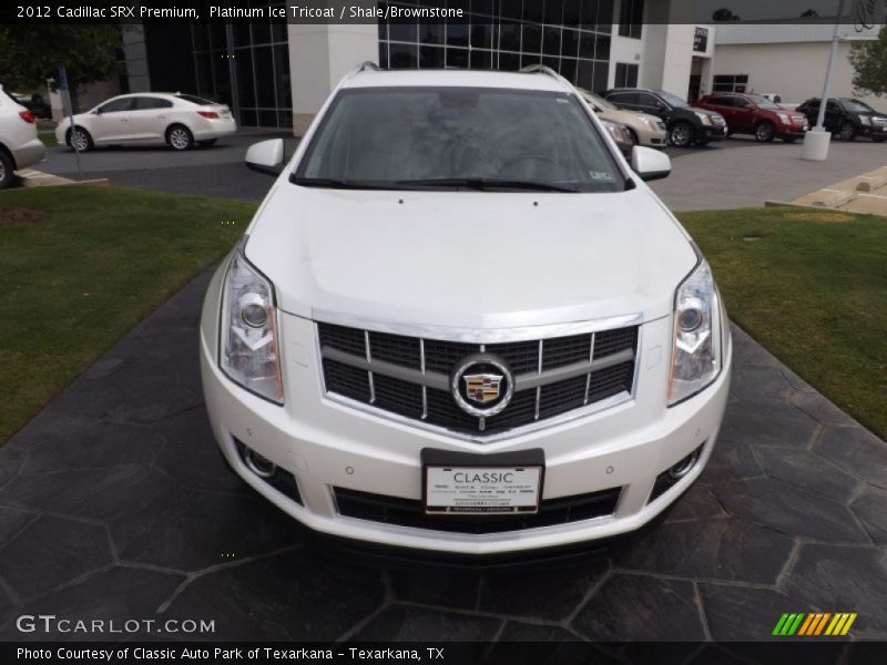 Platinum Ice Tricoat / Shale/Brownstone 2012 Cadillac SRX Premium