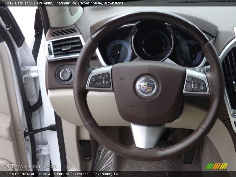 Platinum Ice Tricoat / Shale/Brownstone 2012 Cadillac SRX Premium