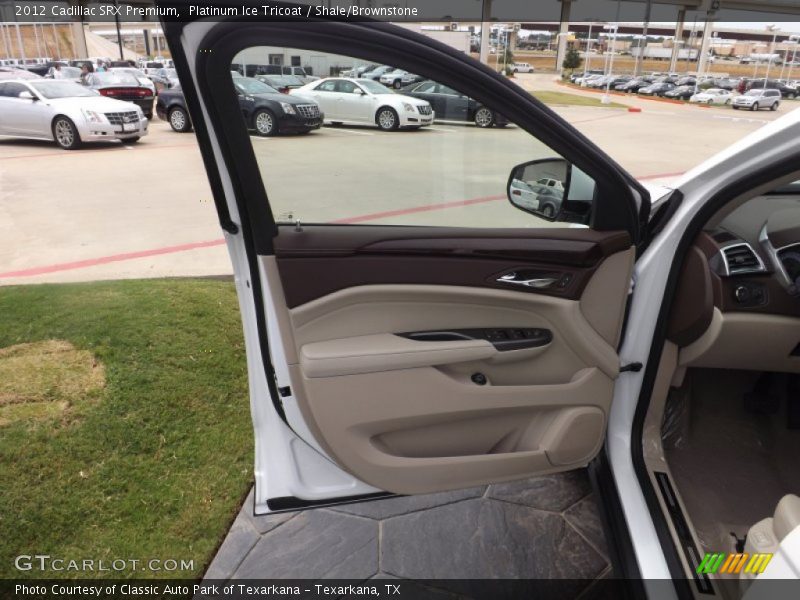 Platinum Ice Tricoat / Shale/Brownstone 2012 Cadillac SRX Premium