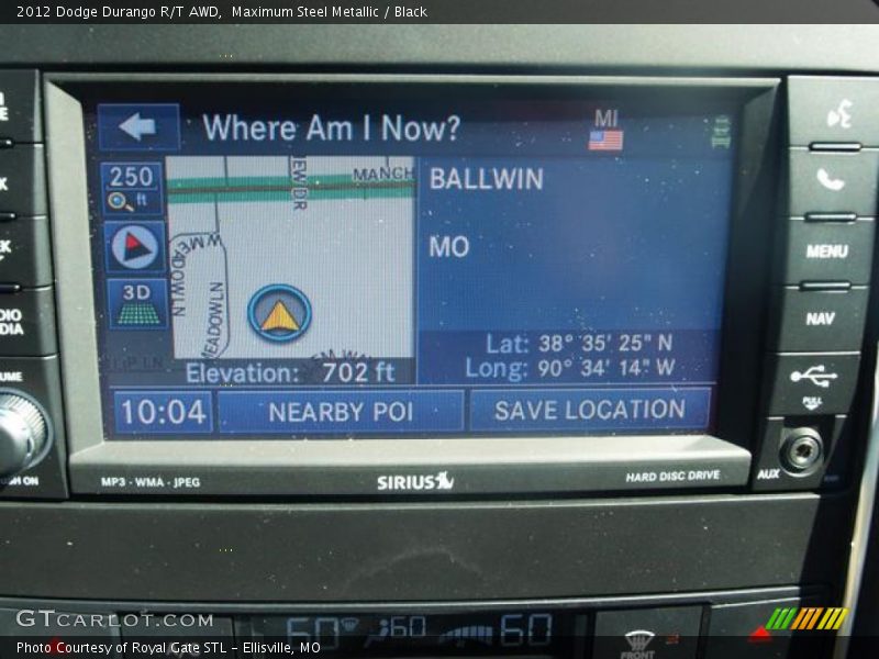 Maximum Steel Metallic / Black 2012 Dodge Durango R/T AWD