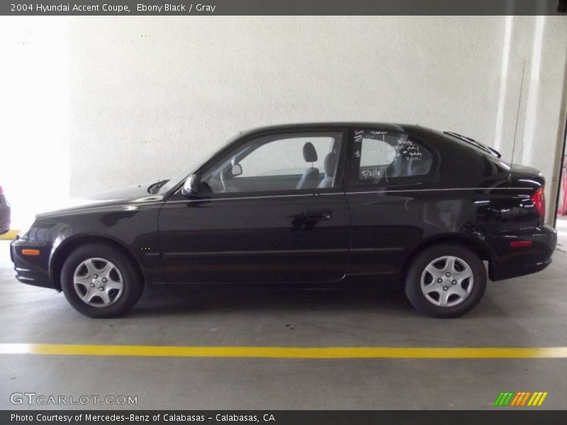 Ebony Black / Gray 2004 Hyundai Accent Coupe