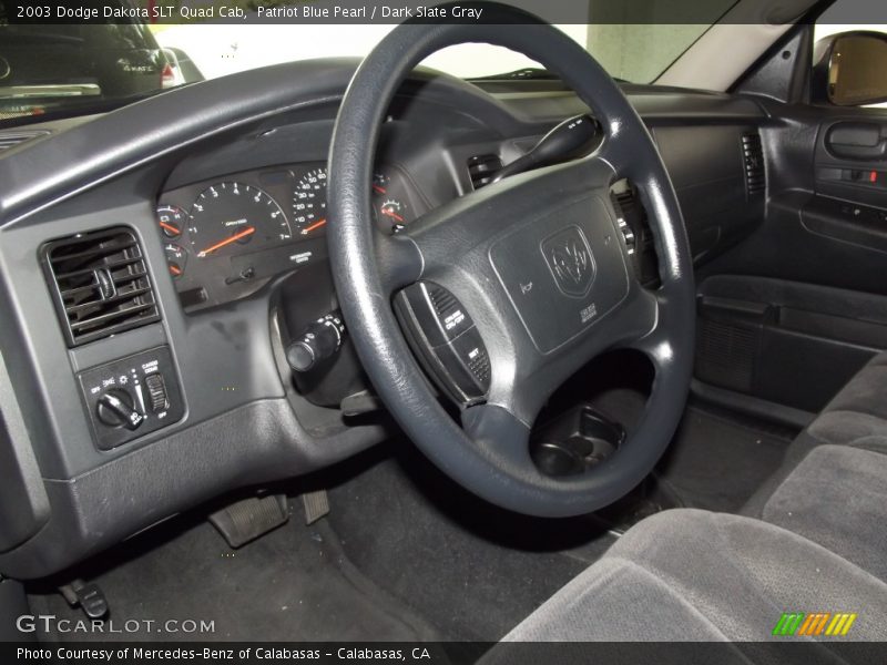 Patriot Blue Pearl / Dark Slate Gray 2003 Dodge Dakota SLT Quad Cab