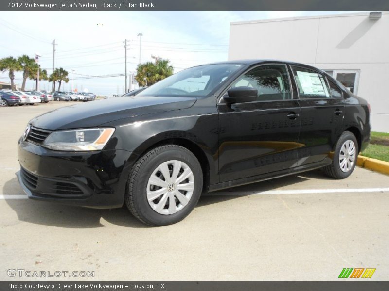 Black / Titan Black 2012 Volkswagen Jetta S Sedan