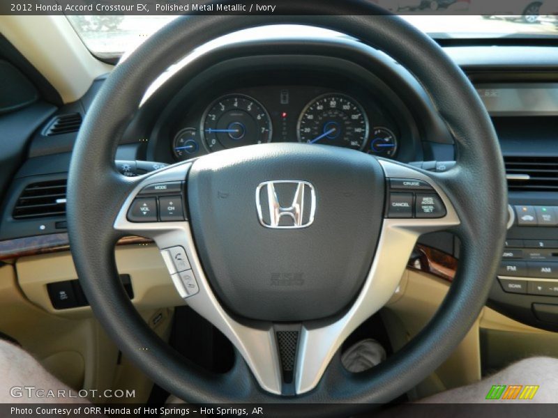 Polished Metal Metallic / Ivory 2012 Honda Accord Crosstour EX