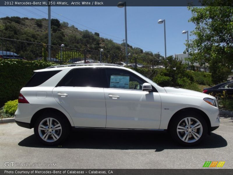 Arctic White / Black 2012 Mercedes-Benz ML 350 4Matic