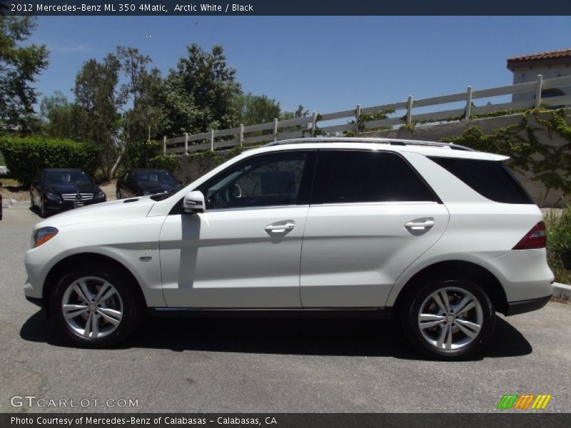 Arctic White / Black 2012 Mercedes-Benz ML 350 4Matic